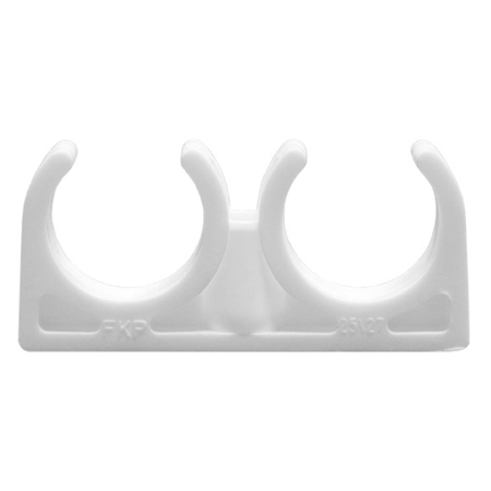 Опора полипропиленовая двойная СЕРАЯ 32/34, PP-R ТУ 2248-001-21088915-2015